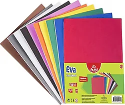 Bubu 20x30 cm 10 Renk Yapışkanlı Eva