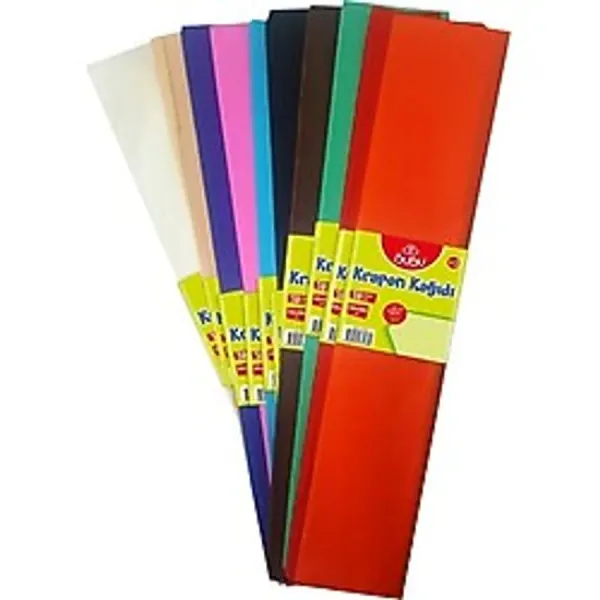 Bubu Bu-Bu Krapon Kağıdı 10 Renk Karışık 50 x 200 cm