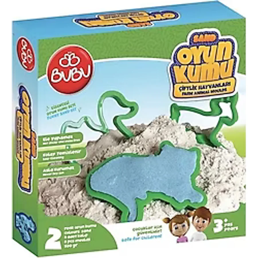 Bubu Oyun Kumu ve Çiftlik Hayvanları Kalıplı Set 500 gr