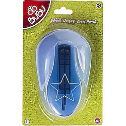 Bubu Şekilli Delgeç - Eva Ve Kağıt Için - Yıldız Desenli Büyük Boy