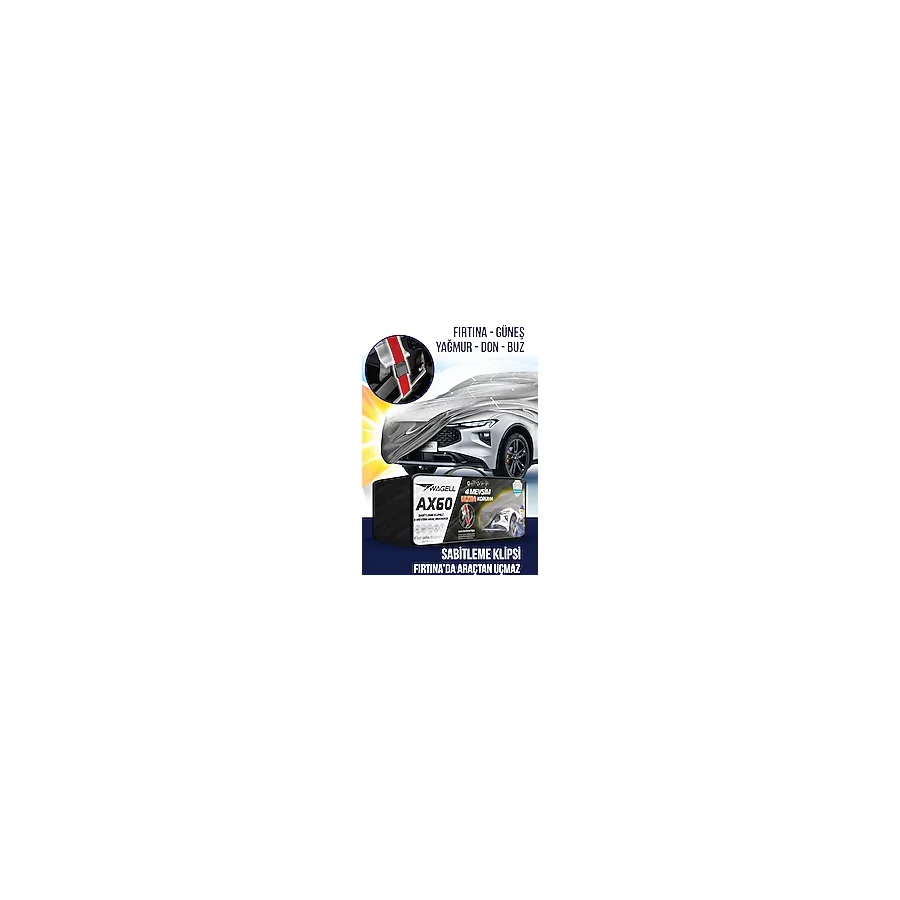 Budge Ford Focus Sedan -AX60 Klipsli Araba Brandası - Oto Çadır Örtü