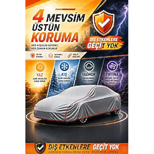 Budge Hyundai I20 - Klipsli 4 Mevsim Araba Brandası - Oto Çadır Örtü