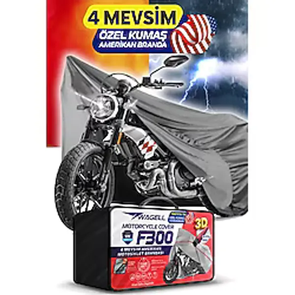 Budge Kuba Çita 125R Max Gold Amerikan Fitilli Motosiklet Brandası Çadır Örtü - Miflonlu