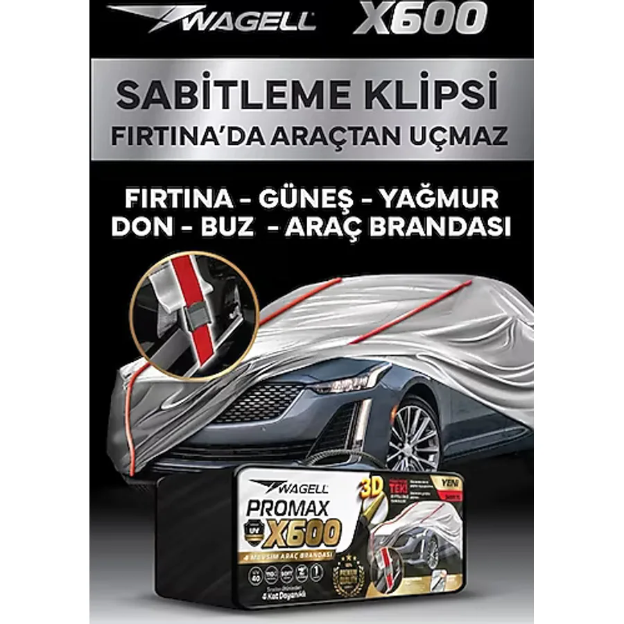 Budge Peugeot 3008 - X600 Klipsli 4 Mevsim Araba Brandası - Oto Çadır Örtü
