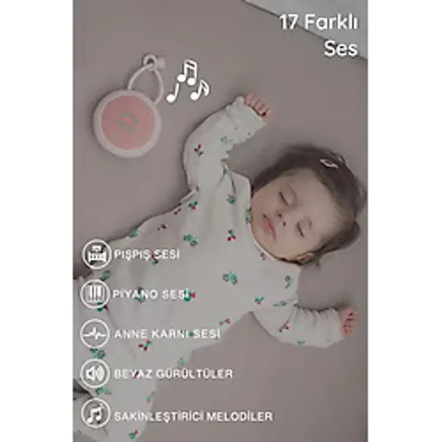 Budizzz Beyaz Gürültü Cihazı Pışpışlı Ninnili Radyasyon İçermeyen Bebek Uyku Arkadaşı