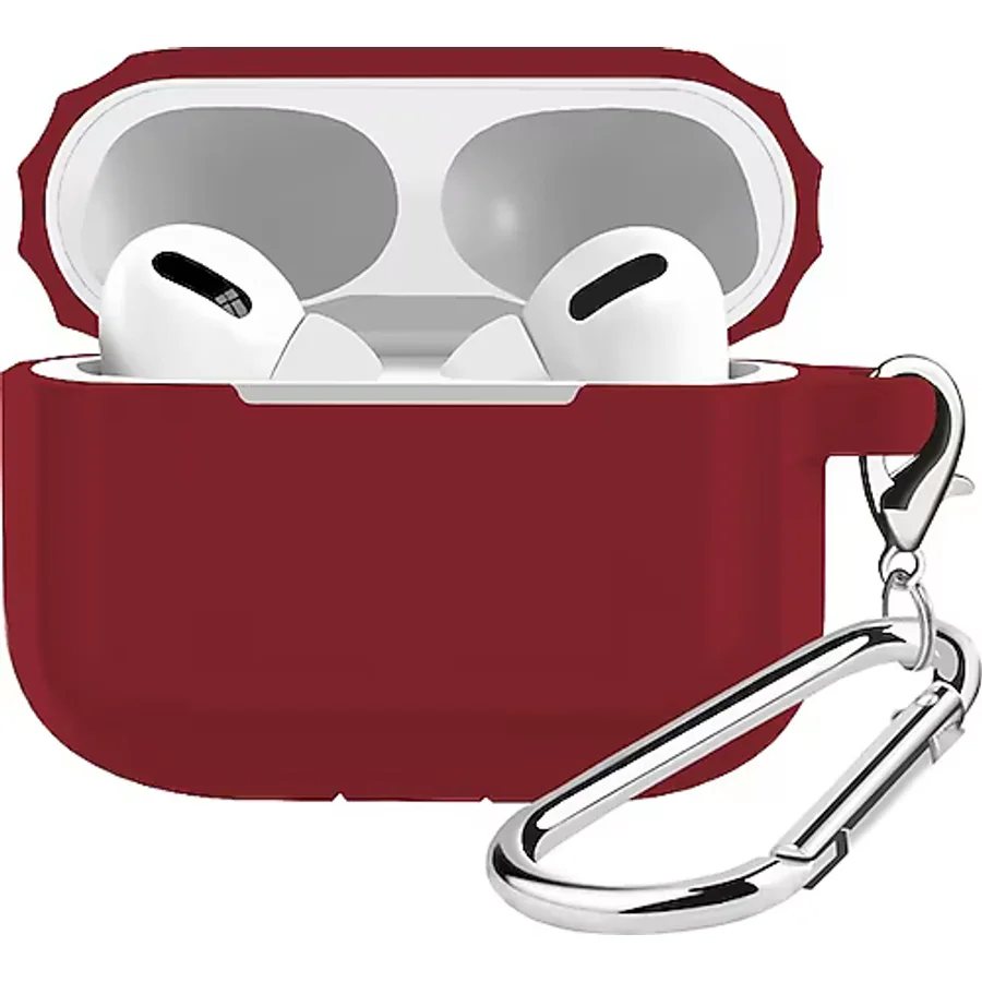 Buff Airpods Pro Rubber Silicone Case Wine Red - Bordo