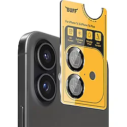 Buff iPhone 16 / iPhone 16 Plus Metal Kamera Lens Koruyucu Black