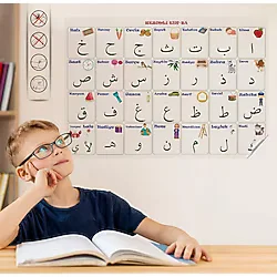 Buffer 100x150 Cm Statik Kağıt Elif-ba Öğrenme Tahtası Şeffaf
