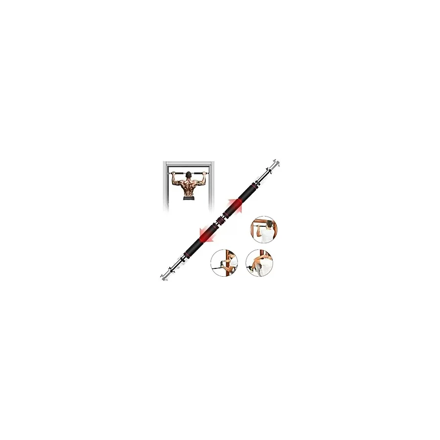 Buffer 60-100 Cm Uzun Süngerli Barfix Demiri Barfiks Çubuğu Koridor Barfiks Barı Krom, BFRR-0025