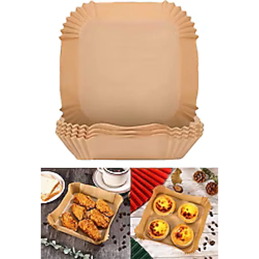 Buffer Kare Tabak Model Airfryer Pişirme Kağıdı 100'lü