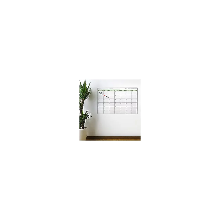 BUFFER Manyetik Yapışkanlı Bir Aylık Program Planlayıcı Akıllı Statik Duvar Takvimi 85x56 cm