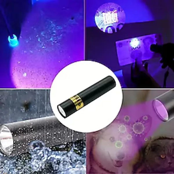 BUFFER Mini Cep Boy USB İle Şarj Olan Oje Kurutucu Sahte Para Kontol LED UV Mor Işık El Feneri