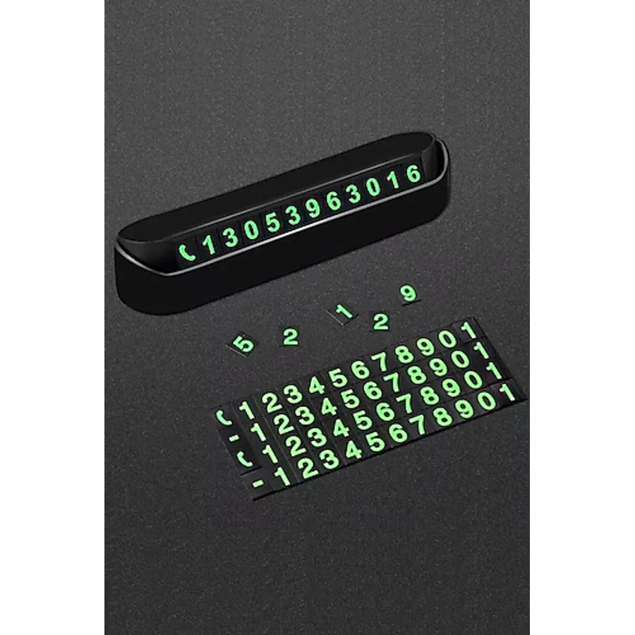 BUFFER Pratik Fosforlu Telefon Numarası Yamzak İçin Araç İçi Oto Numaratör Numaralık