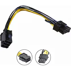 Bugatek PCı Express 6-Pin To 1x6 + 2-Pin (6-Pin / 8-Pin) GPU Power Güç Kablosu
