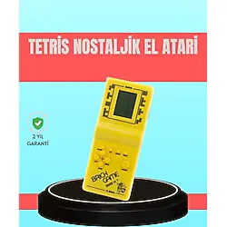 Buğz Retro Tetris El Aterisi - Pil ile Çalışan Taşınabilir Mini Oyun Konsolu