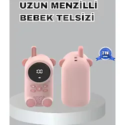 Buğz Şarjlı Bebek Telsizi Uzun Mesafe 22 Kanal LCD Ekran Vox Modu 400 Mah