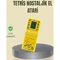 Buğz Taşınabilir Tetris Oyunu El Konsolu - Dayanıklı Plastik, Pil ile Çalışan Retro Oyun Aleti