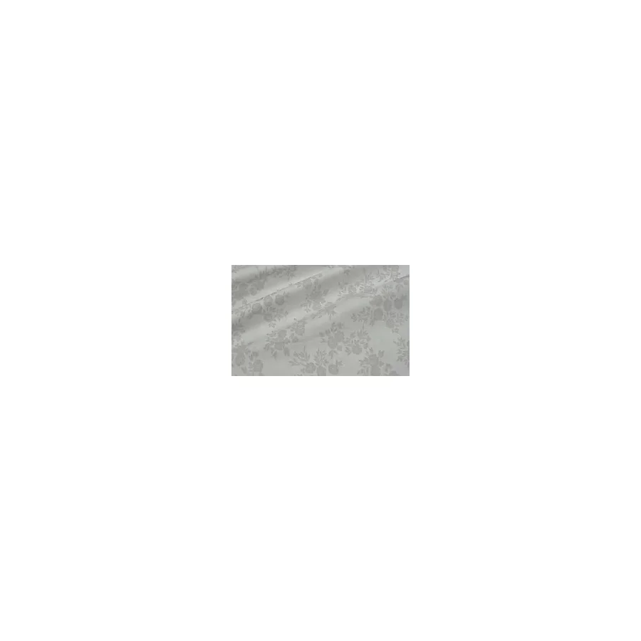 BUKET ÇİÇEK DESENLİ POPLİN KUMAŞ - GRİ