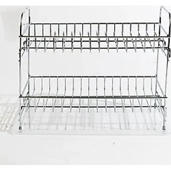 Bulaşıklık Bulaşık Sepeti 2 Katlı Tabaklık Reyhan Model Krom