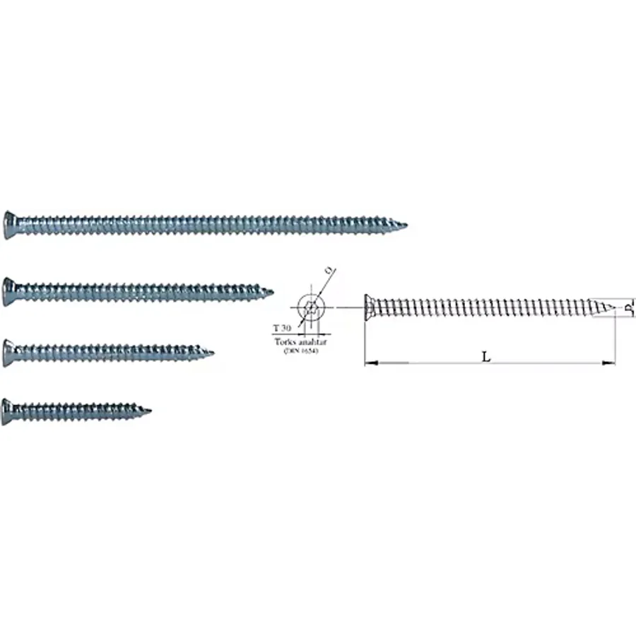 Buldex Vida 7,5x200 Dubelsiz Vida 20 Cm 10 Adet