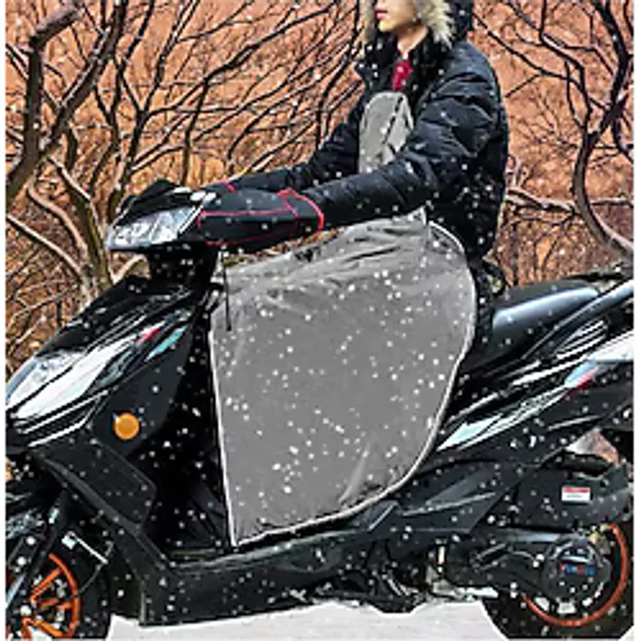 Bundera Scooter Diz Koruma Örtüsü Gri Yağmur Soğuk Rüzgar Önleyici Rüzgarlık Motorsiklet Dizlik