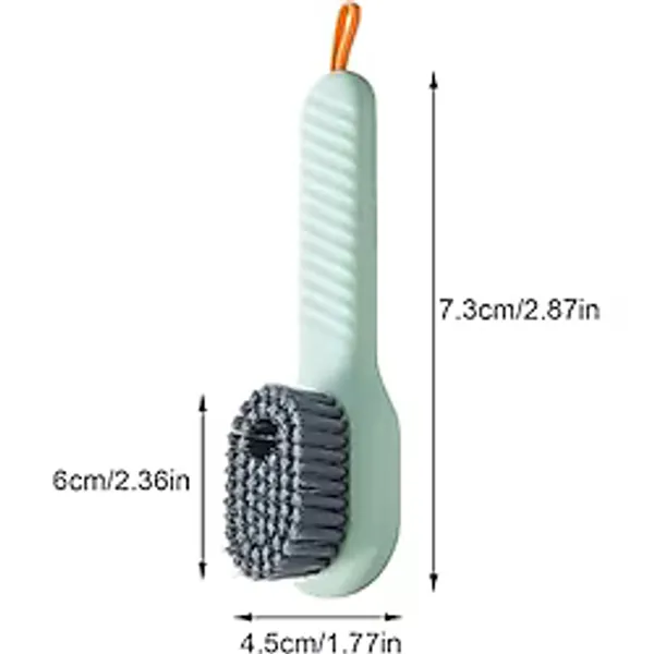 Bunyon Çok Fonksiyonlu Sıvı Deterjan Hazneli Kıyafet Ve Bot Süet Nubuk Spor Ayakkabı Temizleme Fırçası 7cm