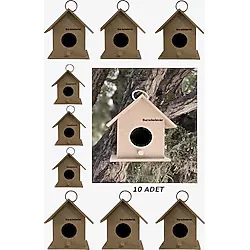 Buradadavar Hobi Ahşap Ahşap Kuş Evi Yuvası 10'lu