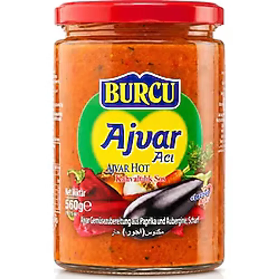Burcu Ajvar 560 gr Acı Kahvaltılık Sos