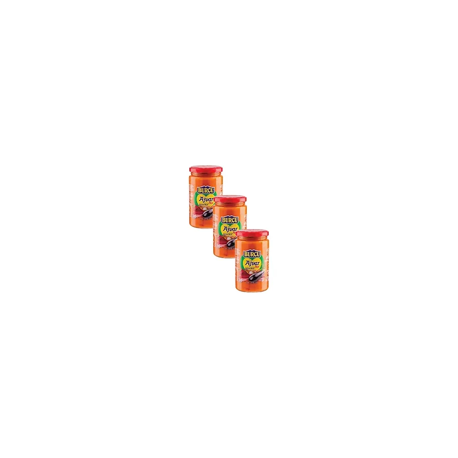 Burcu Ajvar Acı Kahvaltılık Sos 310 Gr X 3 Adet