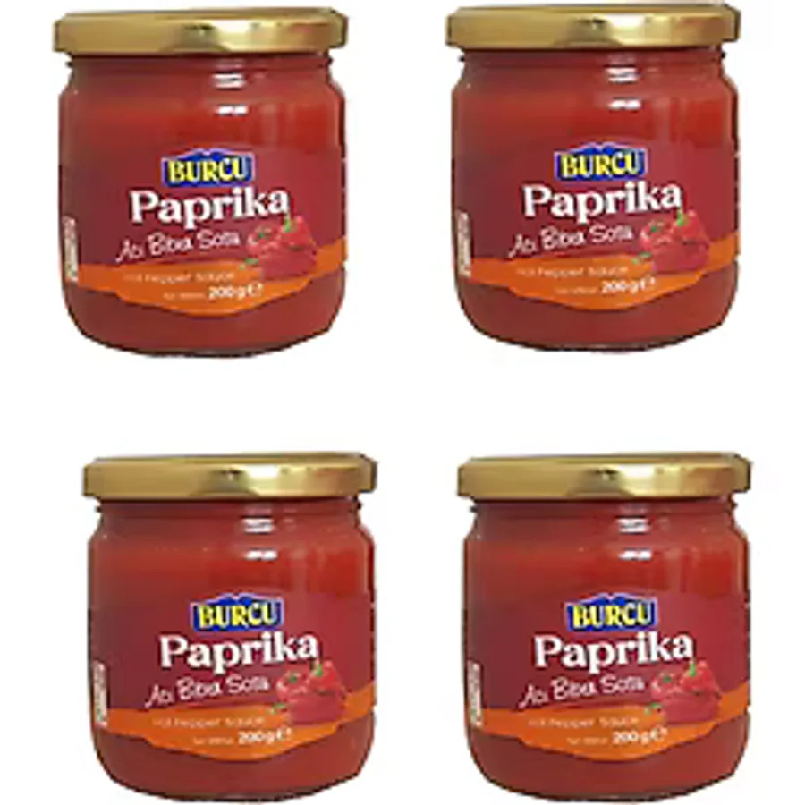 Burcu Burcu Paprika Acı Biber Sosu 200 Gr X 4 Adet