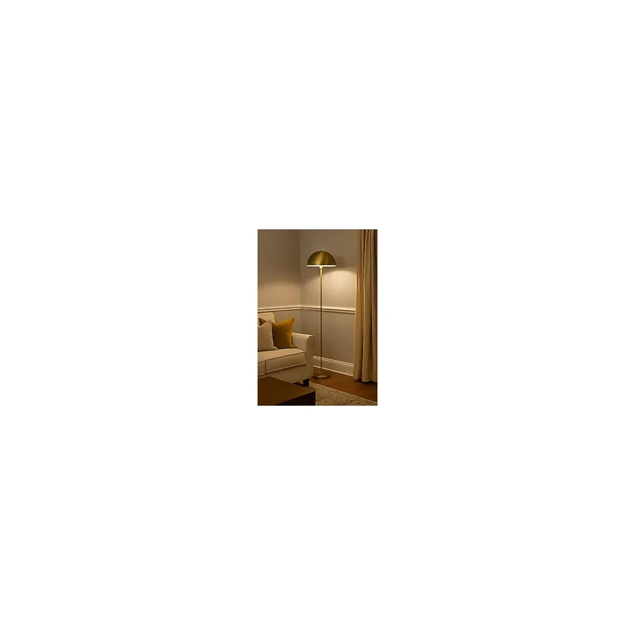 burenze Modern Tasarım Mars Dekoratif Lambader Ayaklı Abajur Metal Eskitme Gold