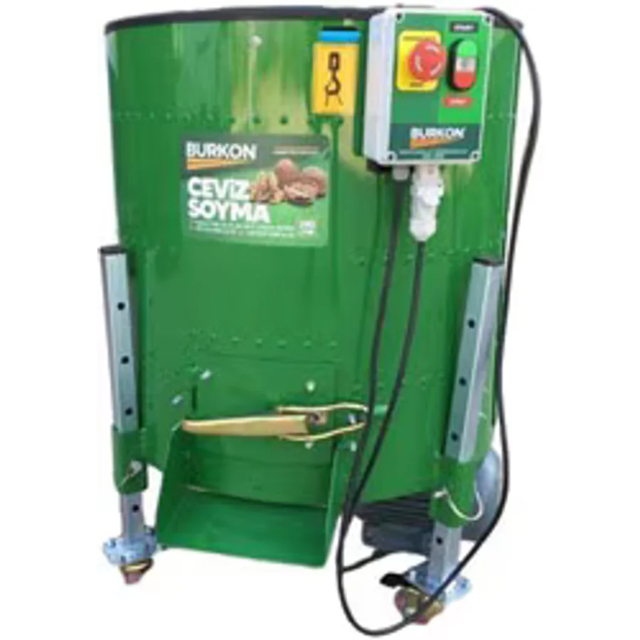 Burkon 190 lt 75 kg Sabit Devirli Ceviz Soyma Makinesi