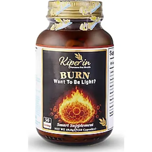 Burn L-Karnitin, Yeşil Çay, Guarana ve Zencefil Ekstreli Takviye Edici Gıda Vegan, Glütensiz & Şekersiz Metabolizma ve Enerji Desteği (Termojenik Formül) 60 Kapsül