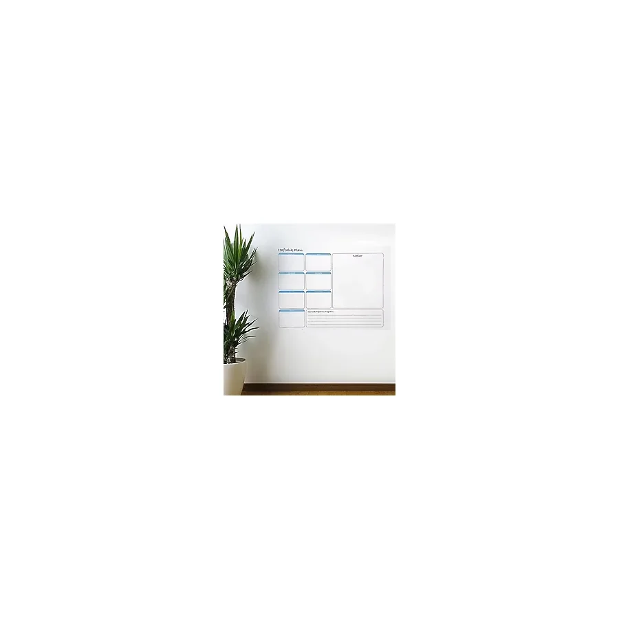 Büro Ev Dekoru İçin 100x60cm Haftalık Çalışma Planlayıcı Manyetik Duvar Stickerı Takvimi