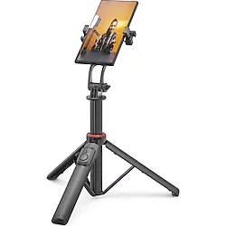 Büro Ev Ofis Cep Telefonu için 130CM Siyah Kumandalı Bluetooth Manyetik Tripod Selfie Çubuğu Seti