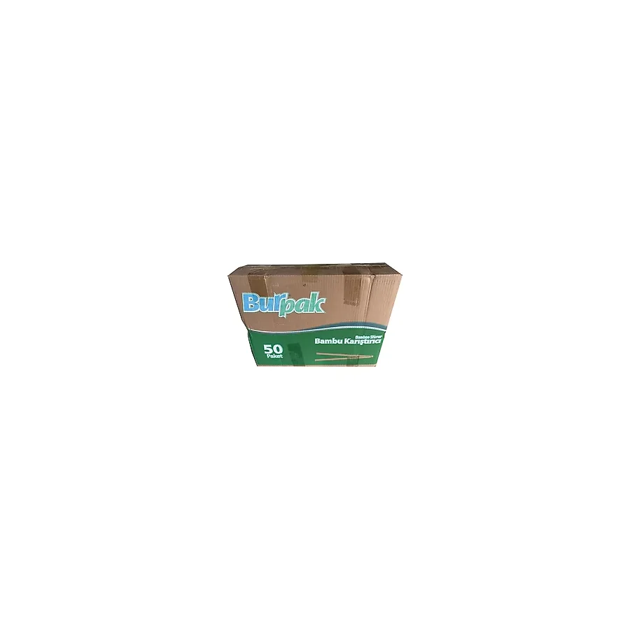 Burpak Tahta Ahşap Bambu Çay Kahve Karıştırıcı Çubuk Kaşık - 11 Cm. - 400 Adetlik 50 Paket - Koli