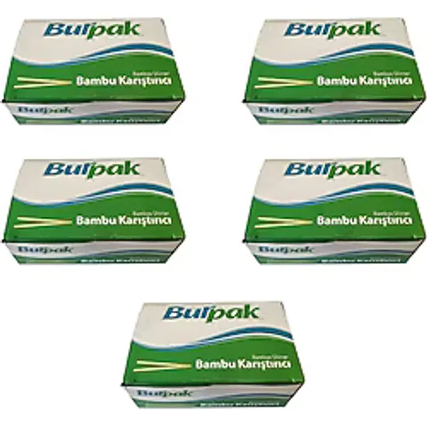 Burpak Tahta Ahşap Bambu Çay Kahve Karıştırıcı Çubuk Kaşık - 11 Cm. - 400 Adetlik 5 Paket