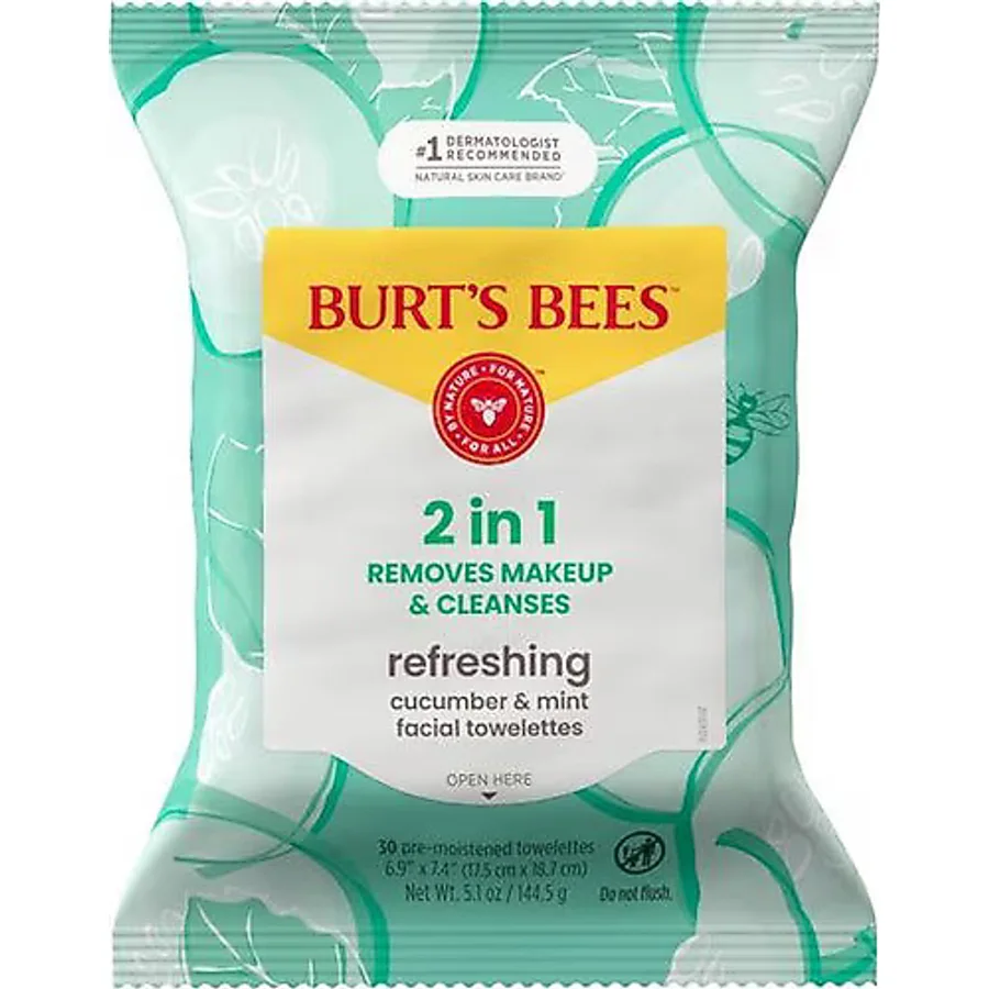 Burt's Bees Refreshing Salatalık & Nane 30'lu Makyaj Temizleme Mendili