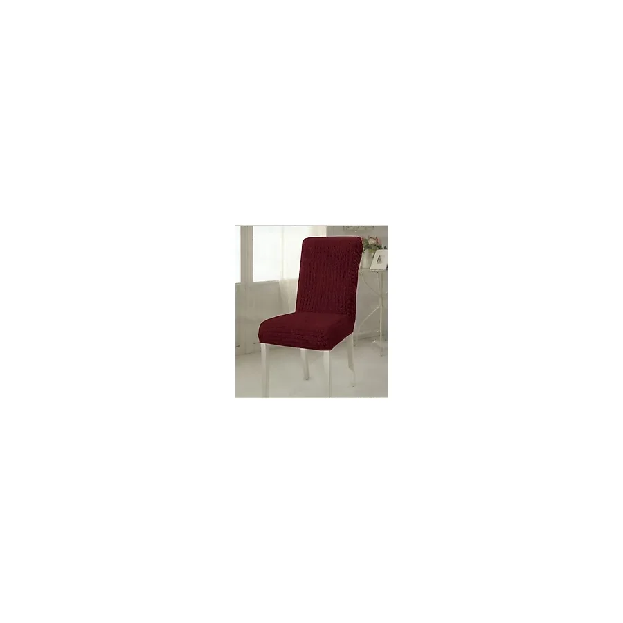 Bürümcük Lastikli Sandalye Örtüsü 4'lü - 35 x 55 cm - Bordo