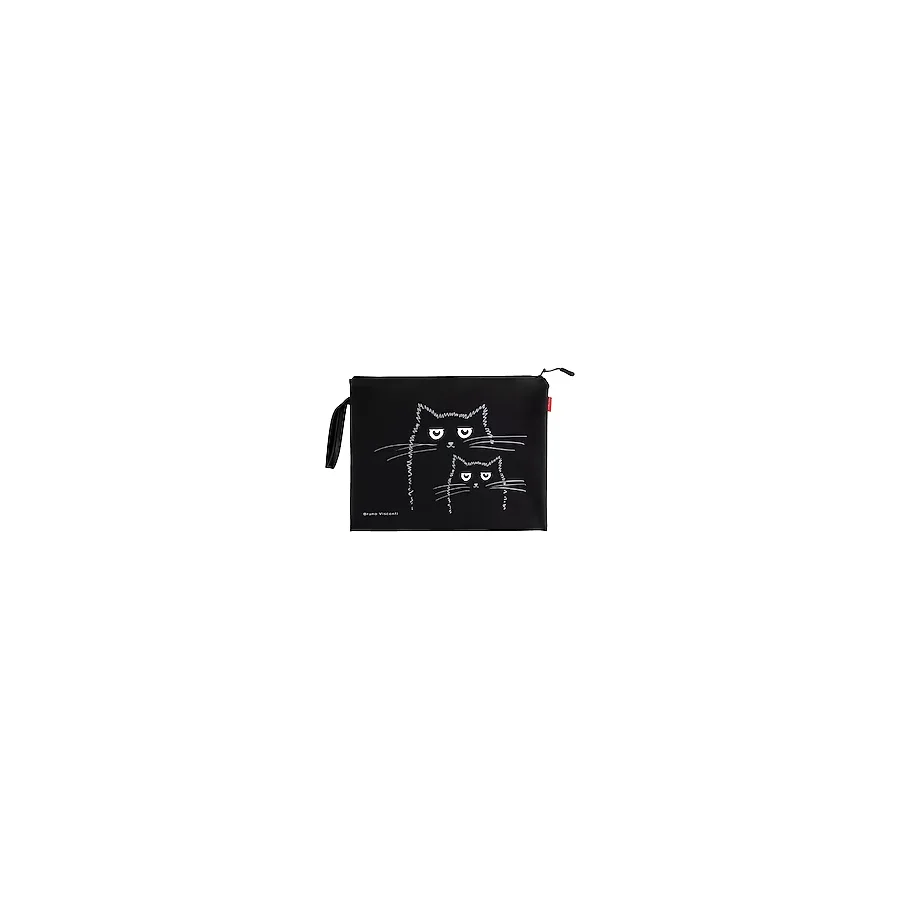 Buruno Visconti Fermuarlı Dosya Black Cats Sılıcone 4. 34 26 14-007/08