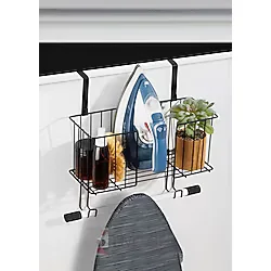 BUSEMSİ HOME Kapı Arkası Ütü Ve Ütü Masası Askısı Ütü Düzenleyici Raf - Siyah
