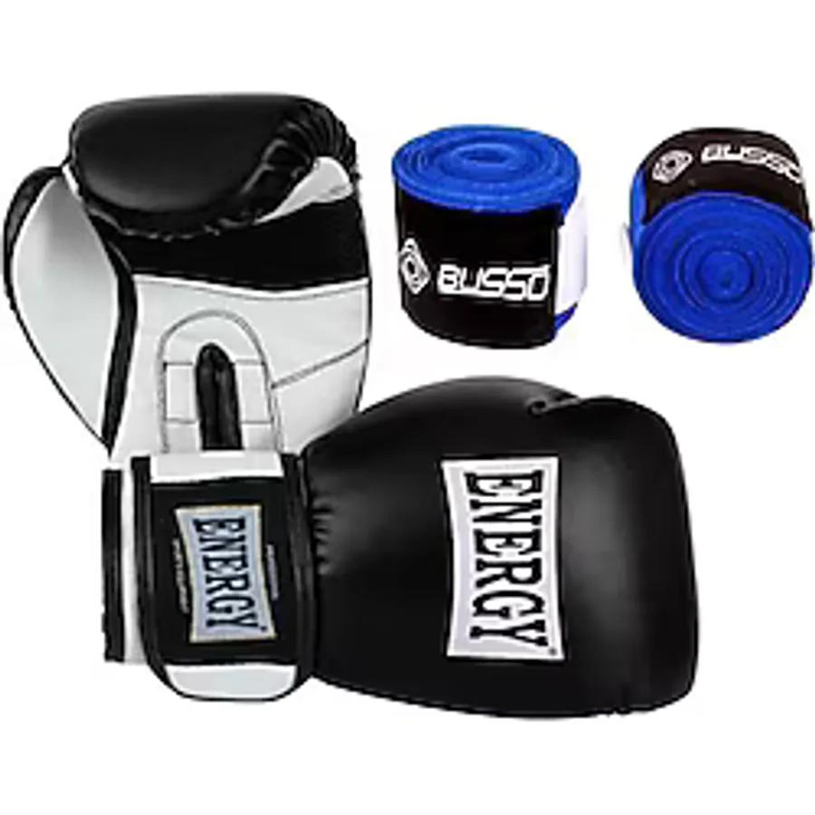 Busso Energy Force II Boks Eldiveni + Bandaj kirmizi