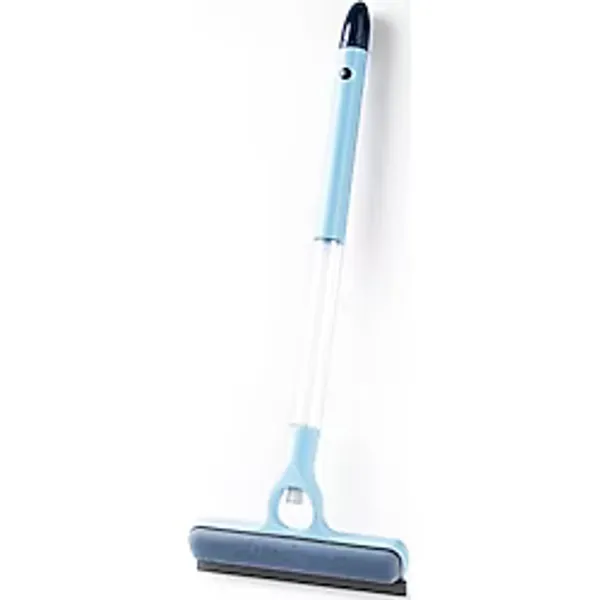 Busstier 4 in 1 Spreyli Cam Temizleyici Çekçek ve Fırça Aparatı Su Hazneli Pratik Camsil Çok Fonksiyonlu Pencere Banyo Ayna Temizlik Aracı