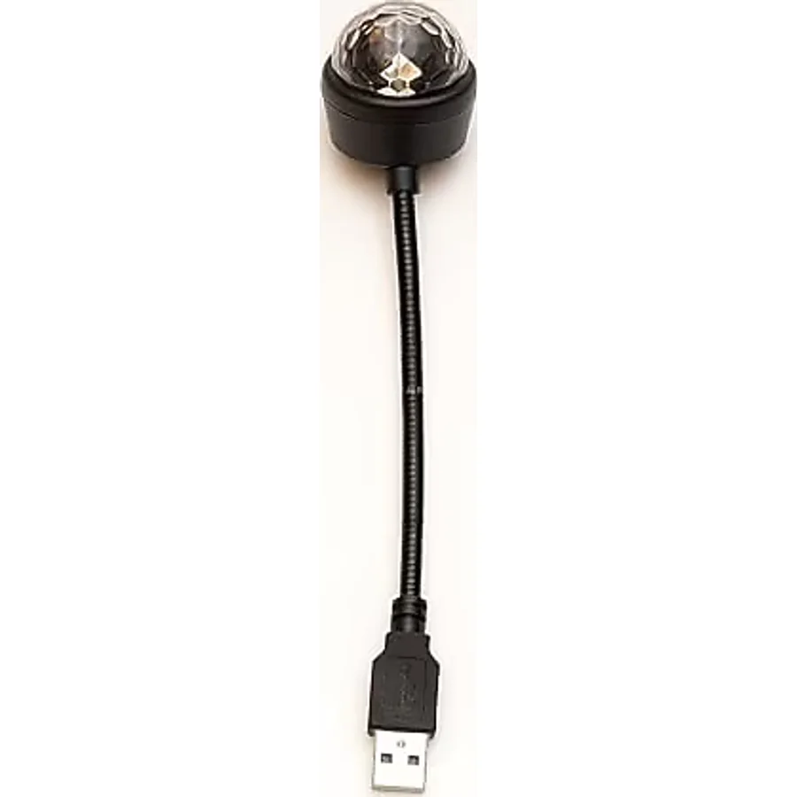 Busstier Araç İçi LED Işık USB Disko Topu Çok Renkli 9 Modlu Tavan ve Ayak Altı Aydınlatma Ses Kontrollü Mini Projektör Parti Atmosfer Lambası