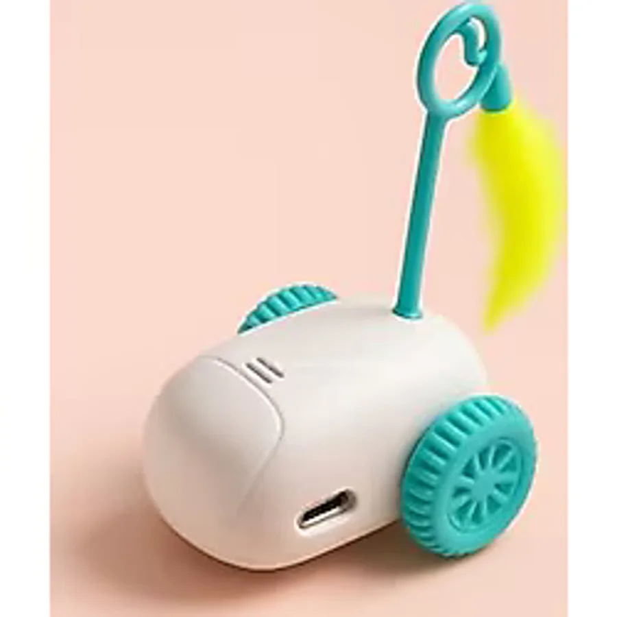 Busstier Şarjlı Fırfırlı Araba Modelli Hareketli Evcil Hayvan Oyuncağı, USB Şarjlı, Otomatik Dönüşlü, Kediler ve Küçük Köpekler İçin İnteraktif Oyuncak, Dayanıklı Eğlence Oyuncağı