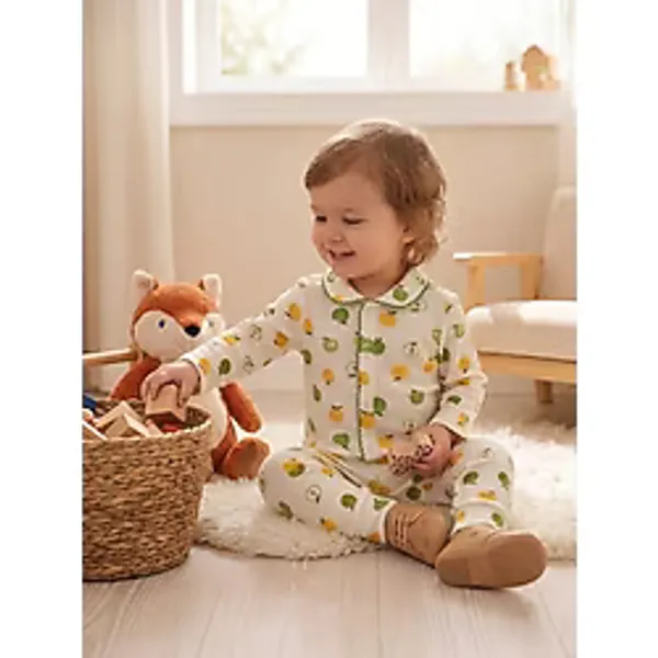 Buufuu 0-6 Ay Yeşil Pamuklu Oyali Pijama Takımı Hediyelik Erkek Çocuk İçin Rahat Tasarım - 0 - 6 Ay