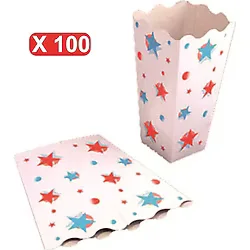 Büyük Karton Pop Corn / Mısır Kutusu 100 Adet