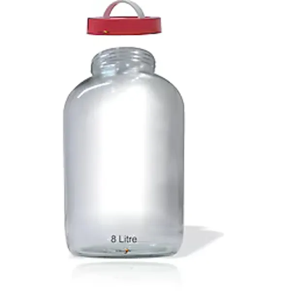 Büyük Şişman 8 Lt Litre Paşabahçe Şişecam Sızdırmaz Kapaklı Kulplu Turşu Baharat Sebze Meyve Reçel Salça Yoğurt Mayalama Saklama Kavanozu