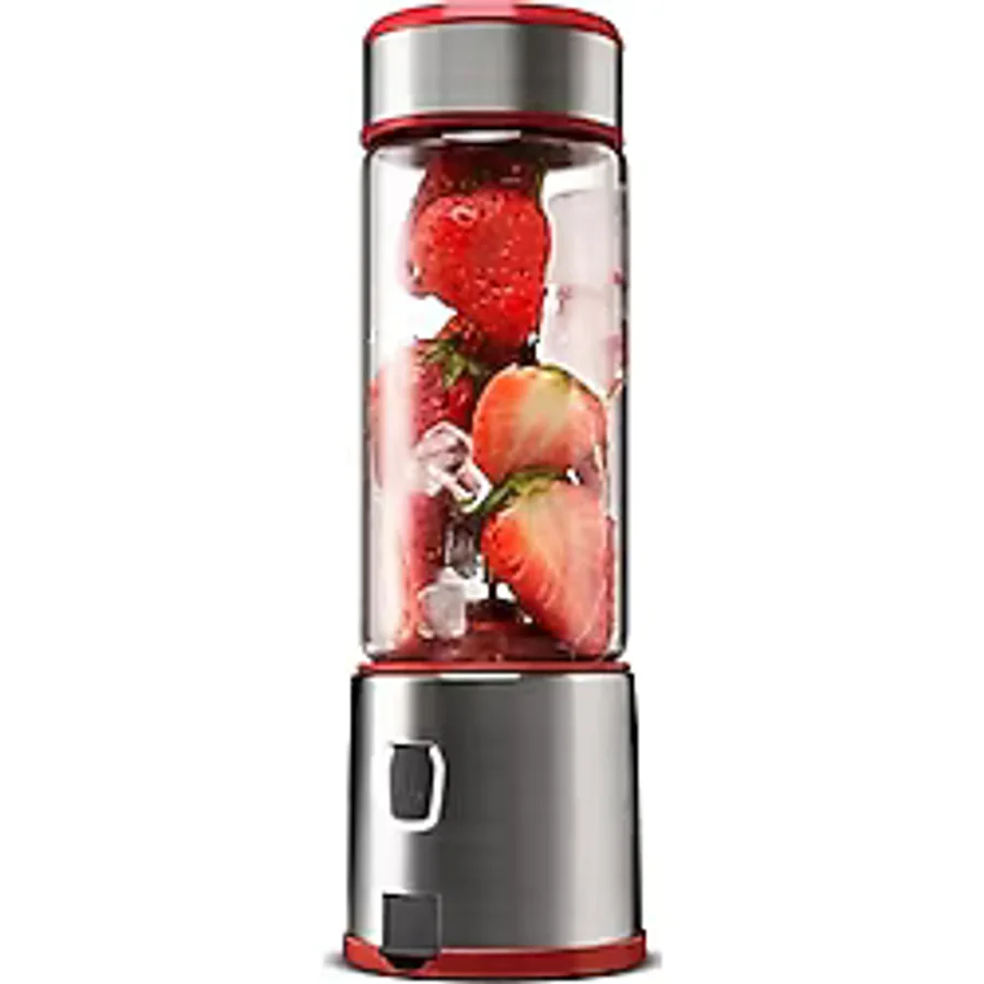 Buz Kırıcı Blender, 4 Adet Paslanmaz Çelik Bıçaklı, Güçlü Buz Kırıcı Motor, 450 Ml Geniş Hazneli, Uzun Şarj Ömrü, Kolay Temizlenebilir, Kablosuz Taşınabilir Mutfak Spor Diyet Smoothie Blender