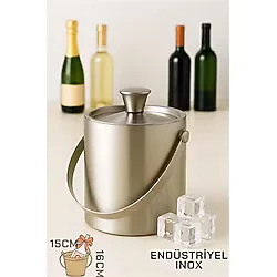 Buz Kovası Çift Cidarlı Yalıtımlı Endüstriyel Inox Şampanya Şarap Bira Soğutucu Bıg